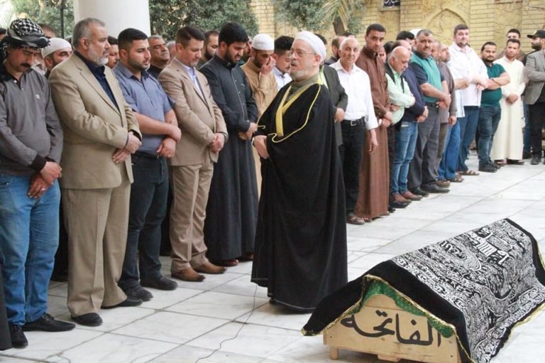 بحضور الدكتور النجم وعدد من القيادات،، حركة العدل والإحسان تشيع جثمان فقيدها غازي السامرائي