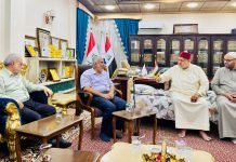 الدكتور النجم يزور الشيخ صالح حمودي للاطمئنان على صحته